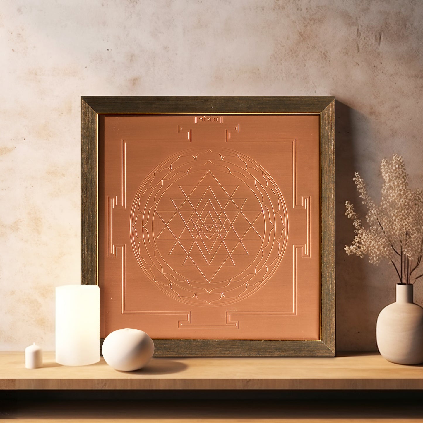 Sri Chakra Yantra Copper Embossed