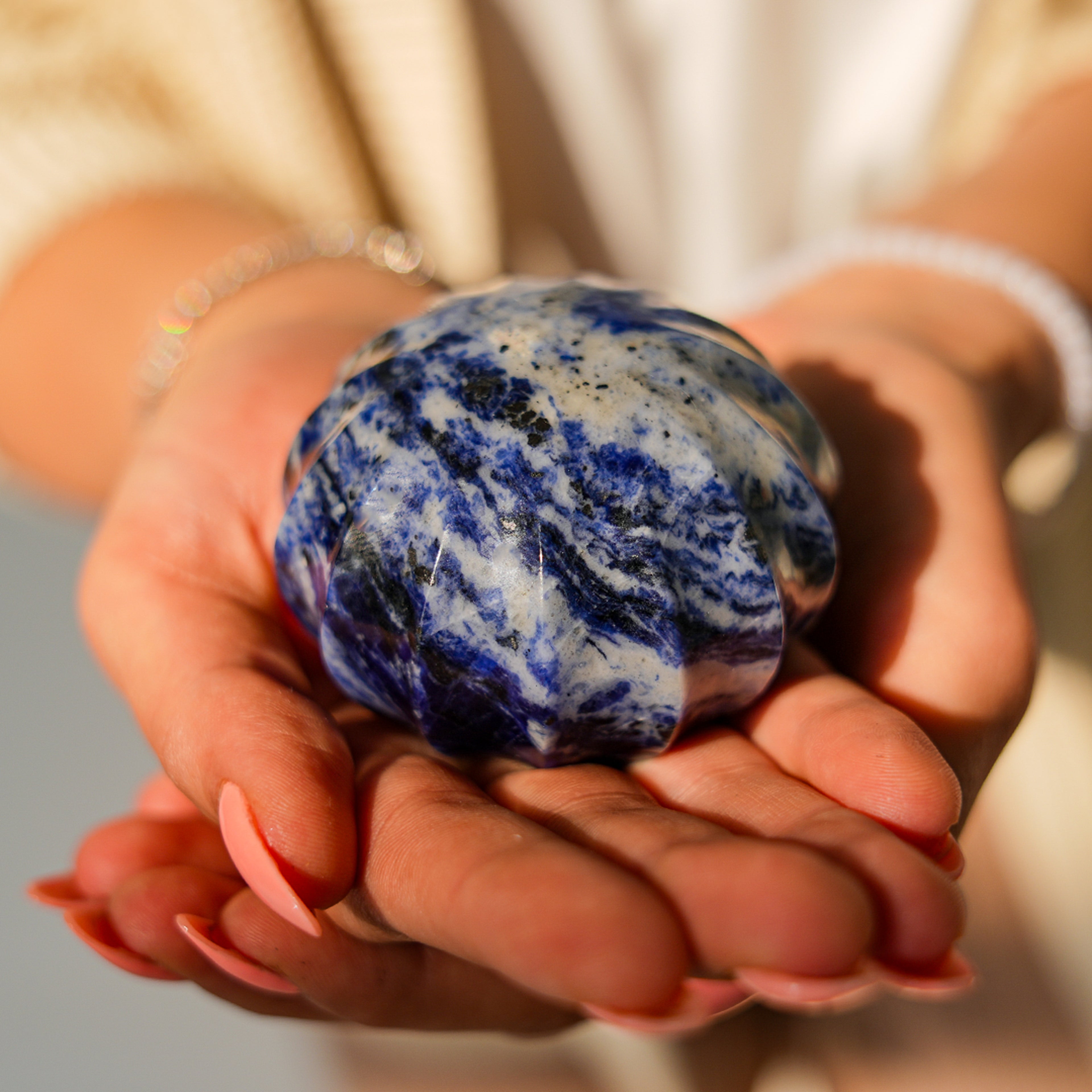 Meditation Sodalite Palm Gemstone
