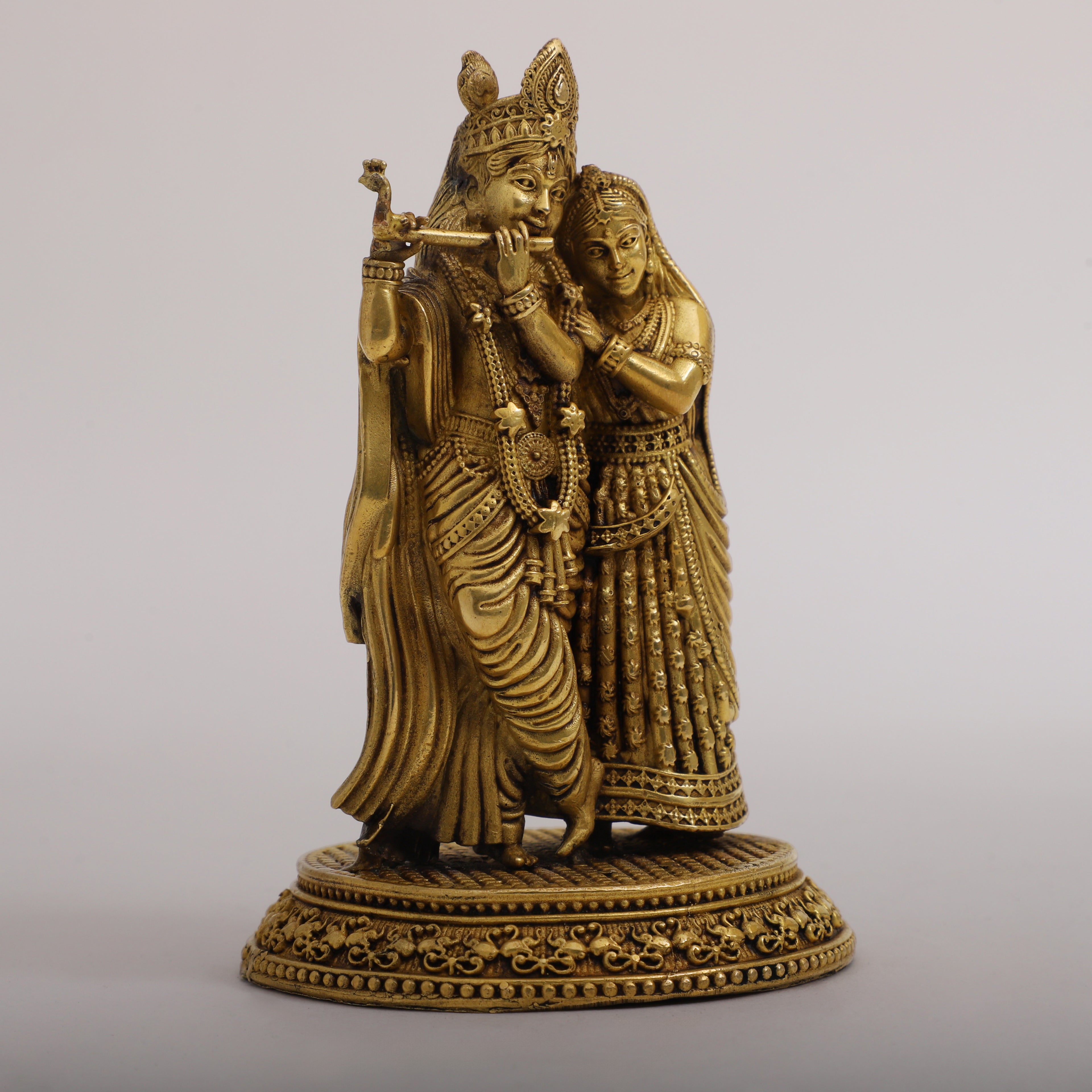 Brass Radha-Krishna standing