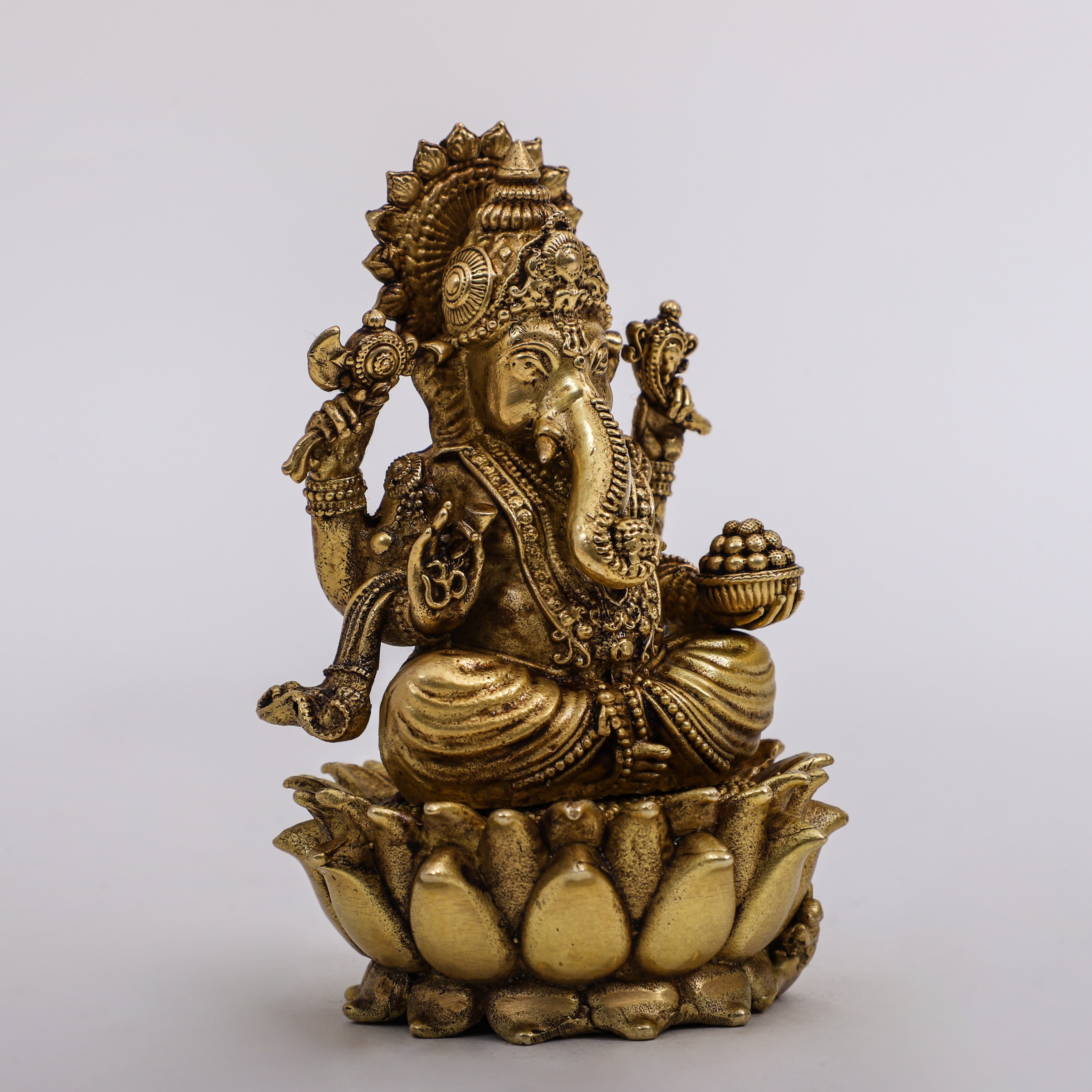 Brass Ganesha on Lotus.