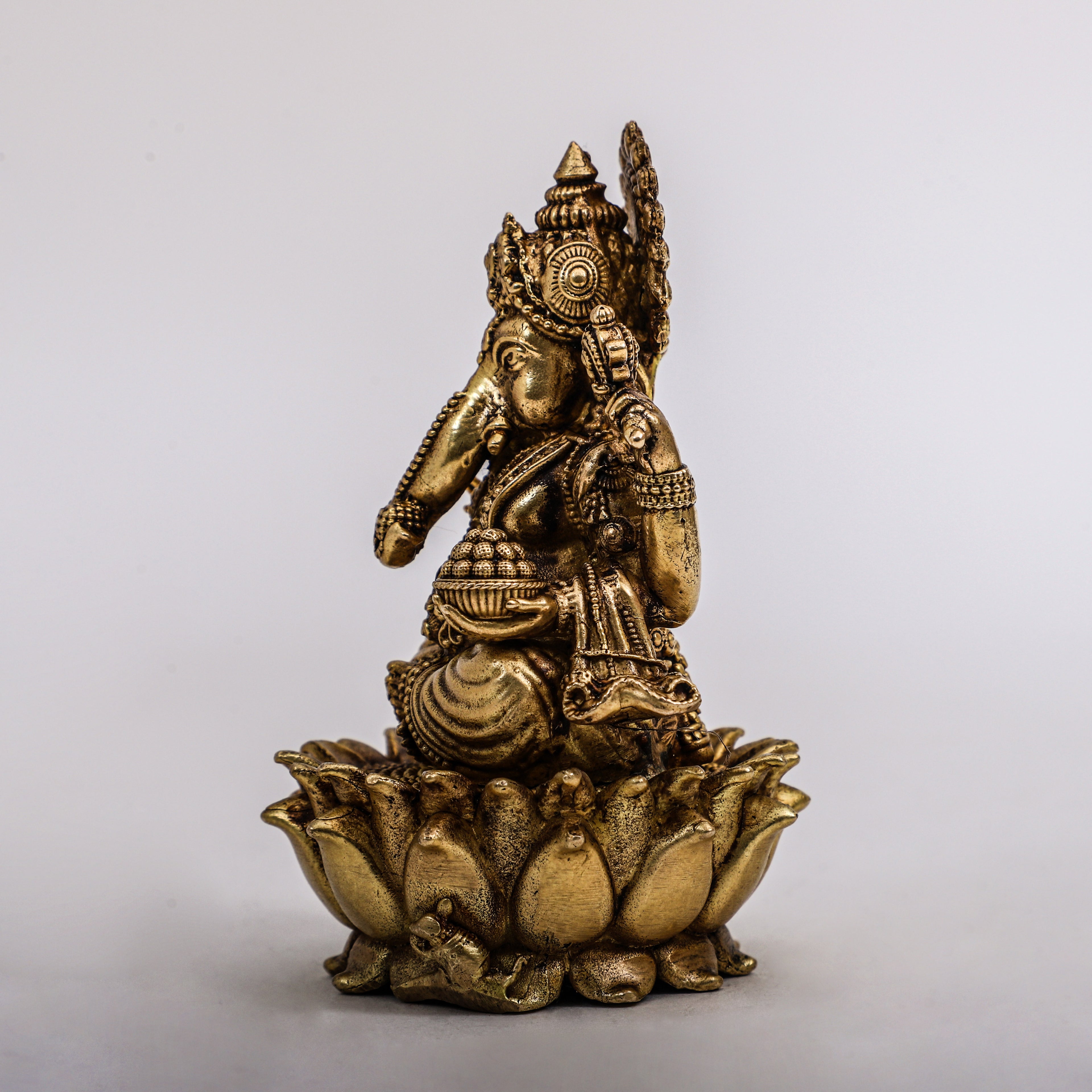 Brass Ganesha on Lotus.