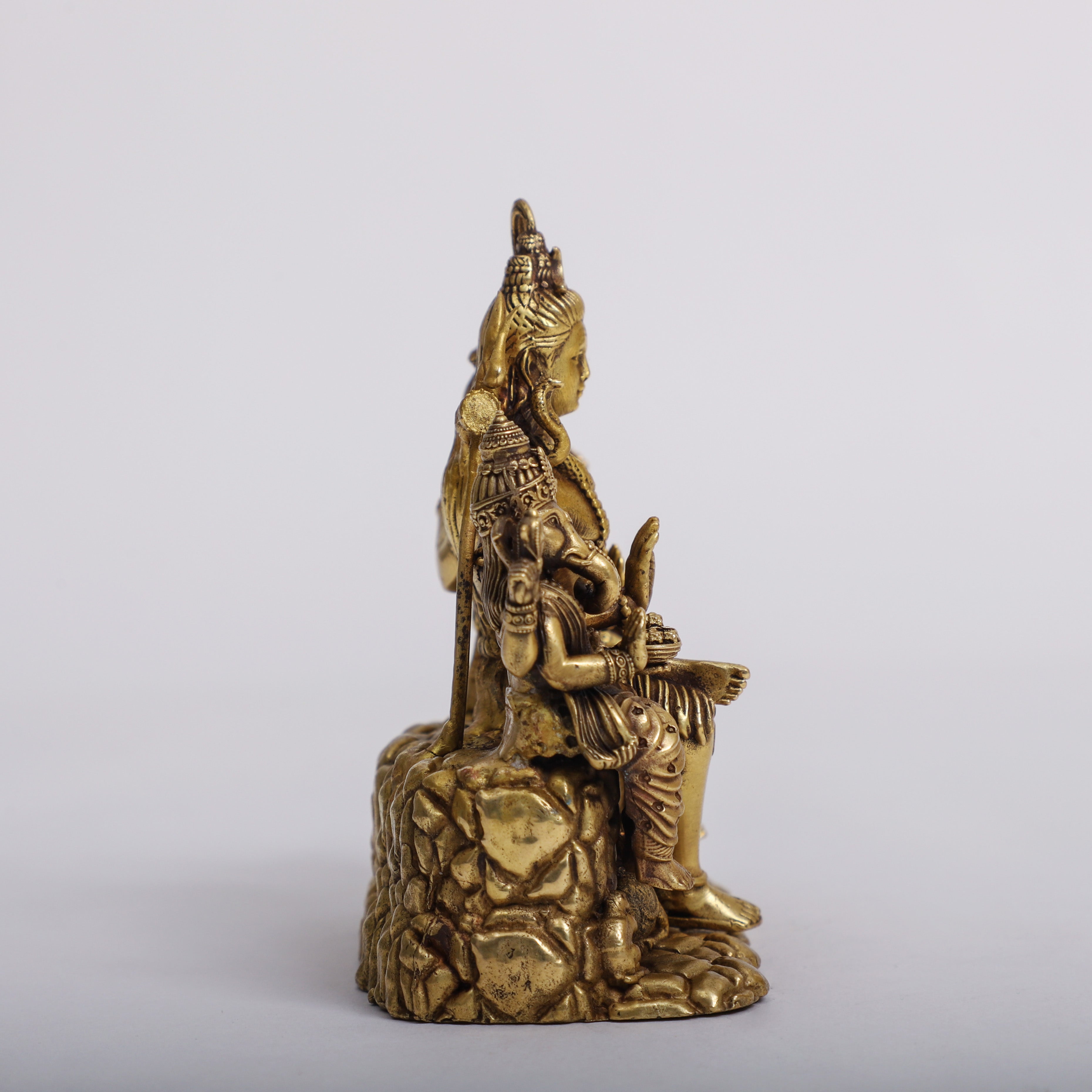 Brass Lord Shiva Parvati Ganesh & Kartik