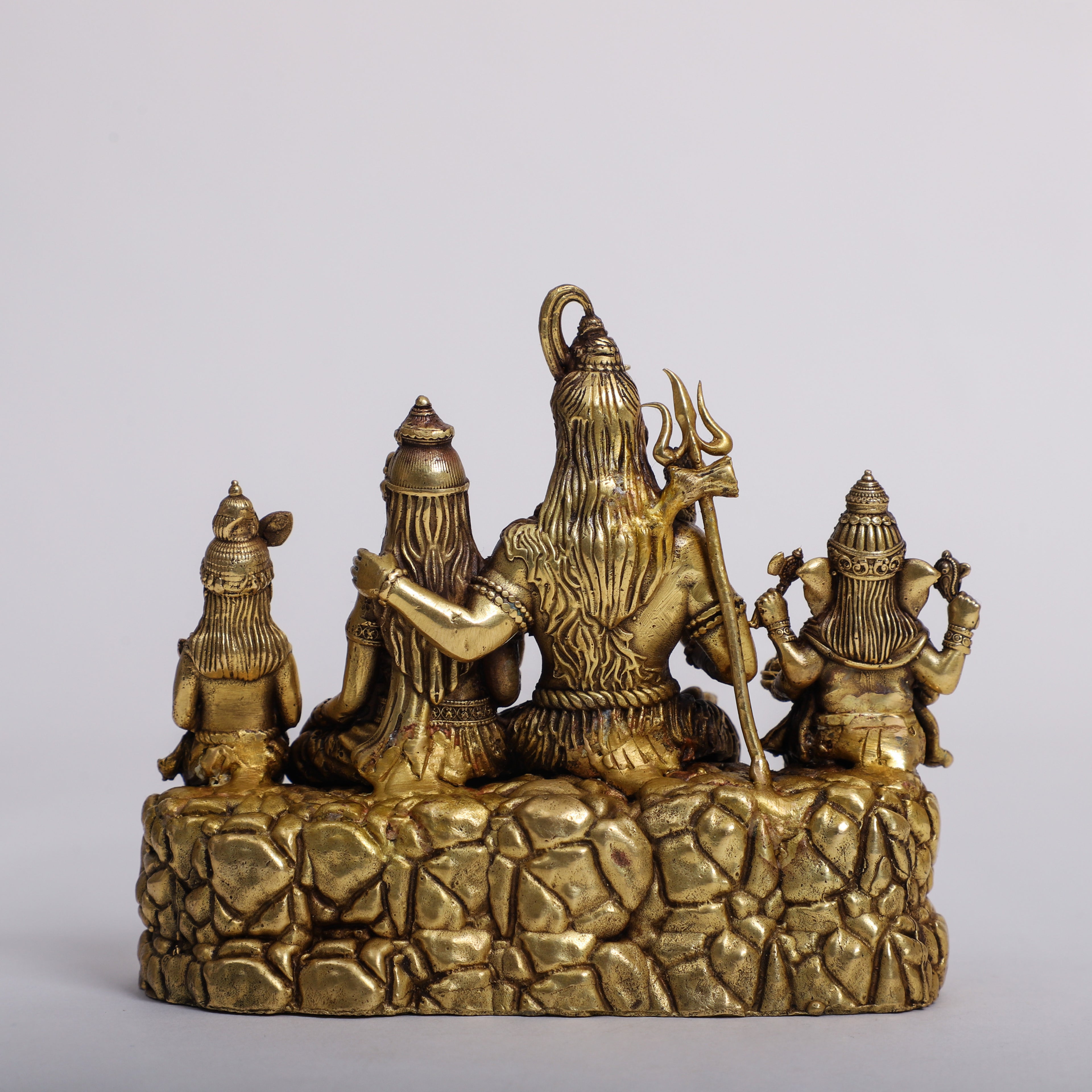 Brass Lord Shiva Parvati Ganesh & Kartik