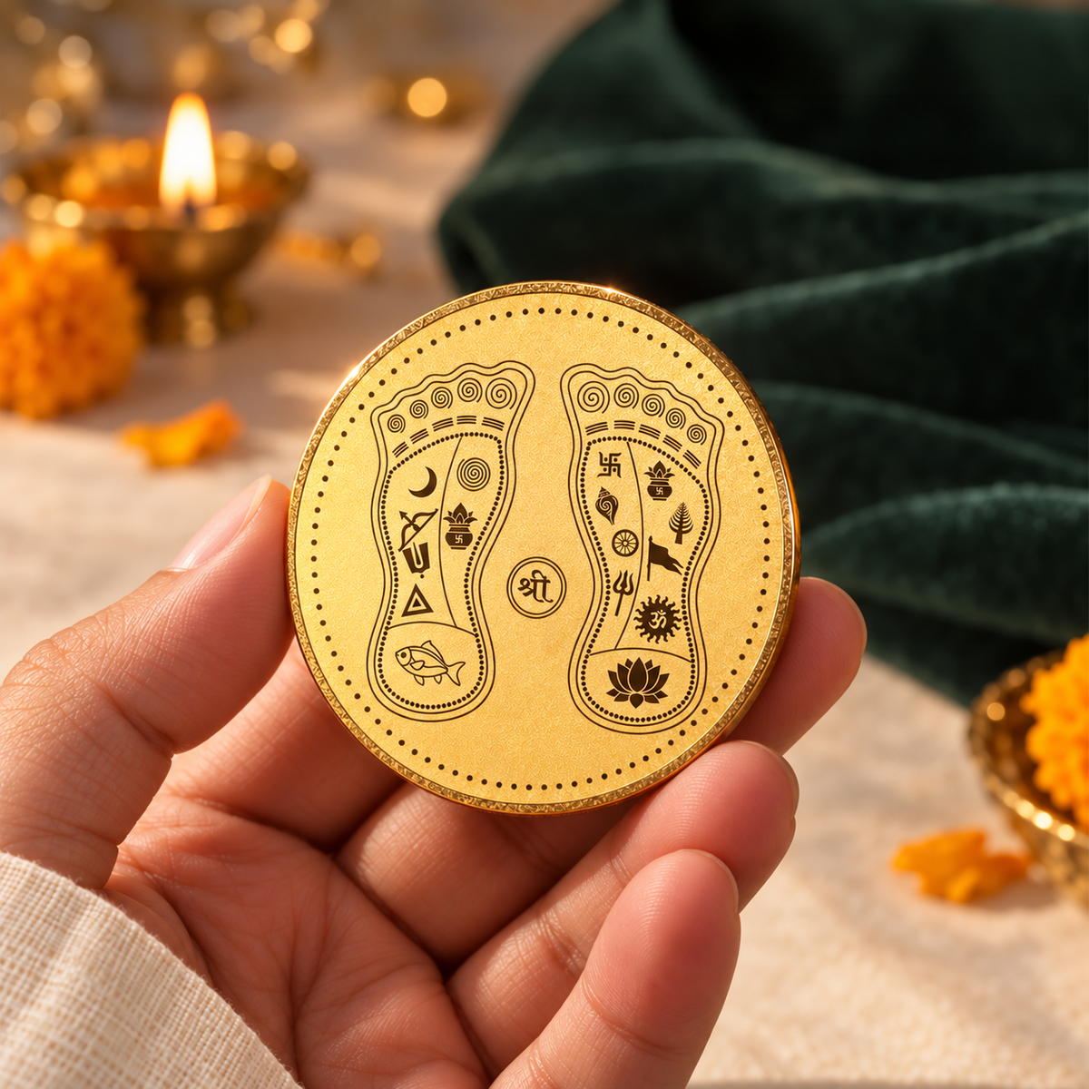 Lakshmi Padam Prayer Coin
