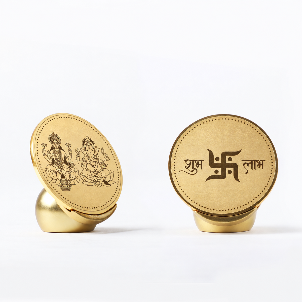Lakshmi-Ganesha & Shubh Labh Prayer Coin
