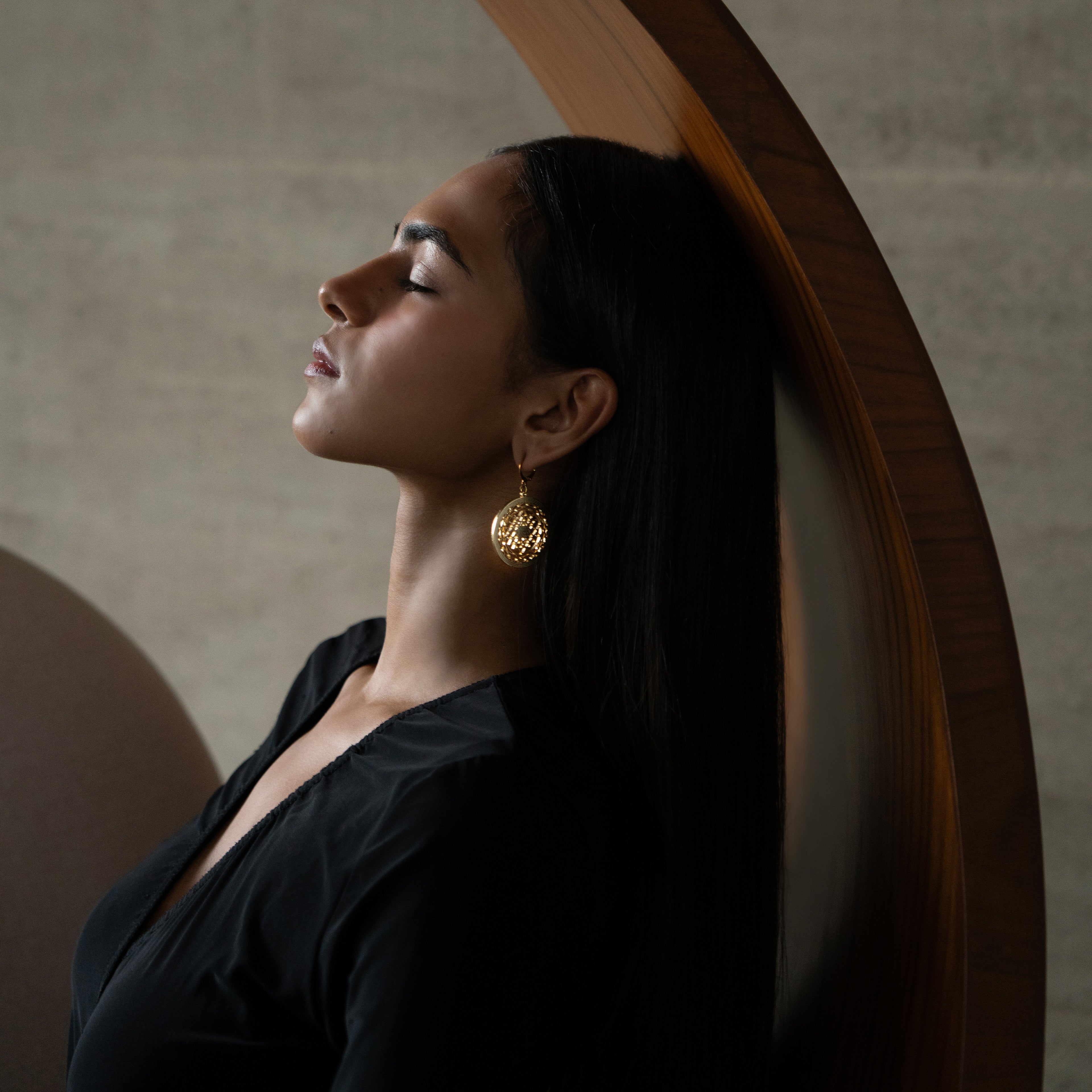 Sri Chakra Yantra Veerya Earrings