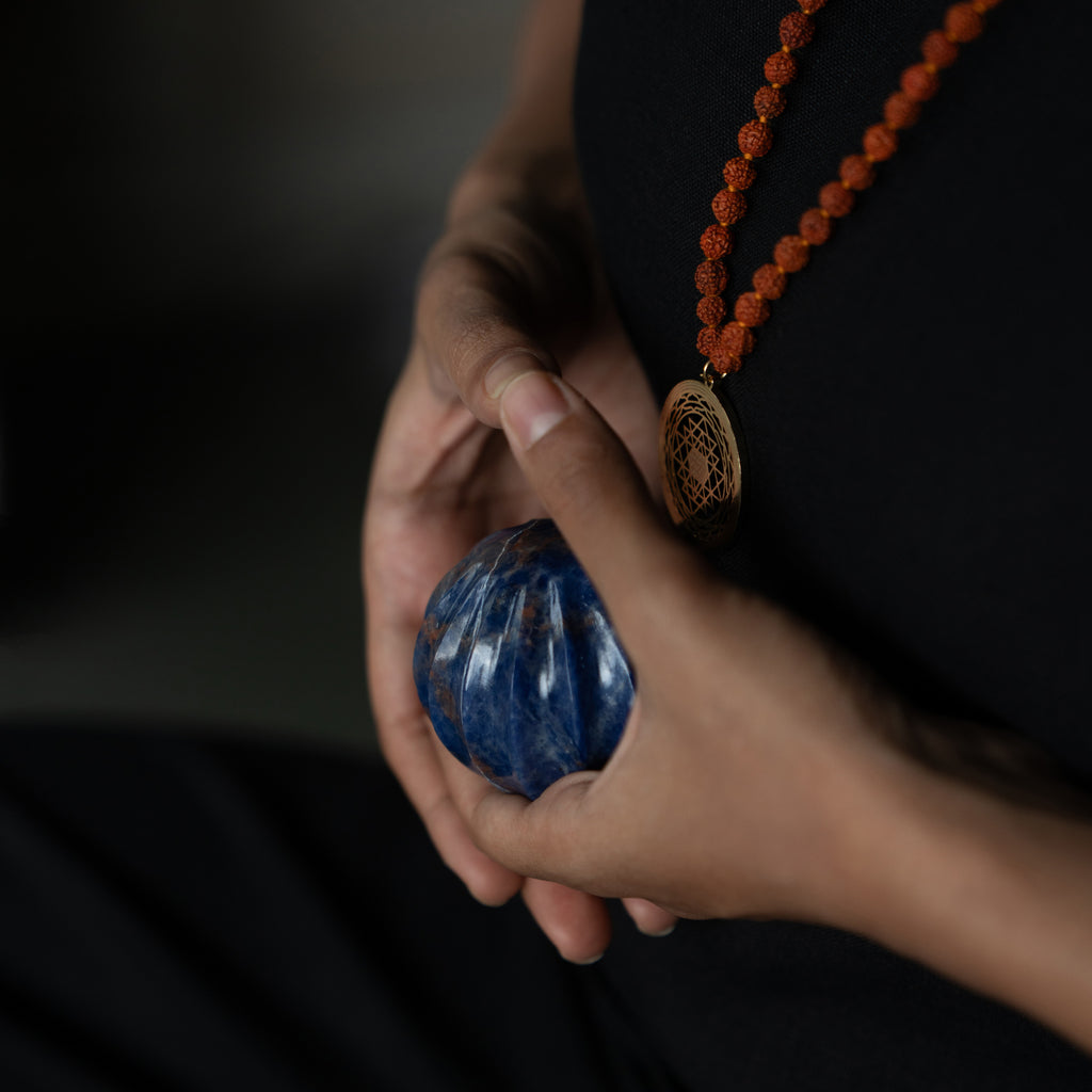 Meditation Sodalite Palm Gemstone