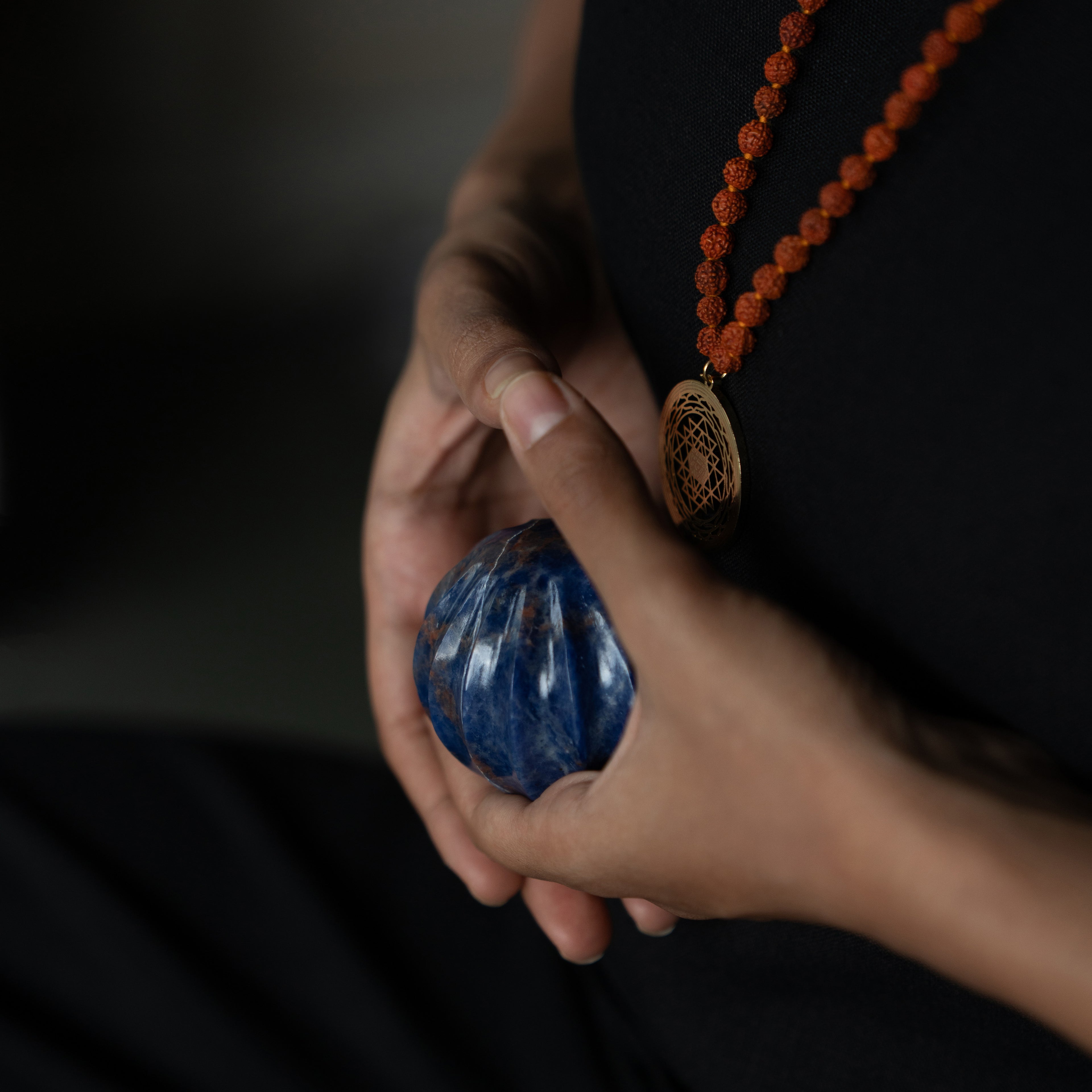 Meditation Sodalite Palm Gemstone
