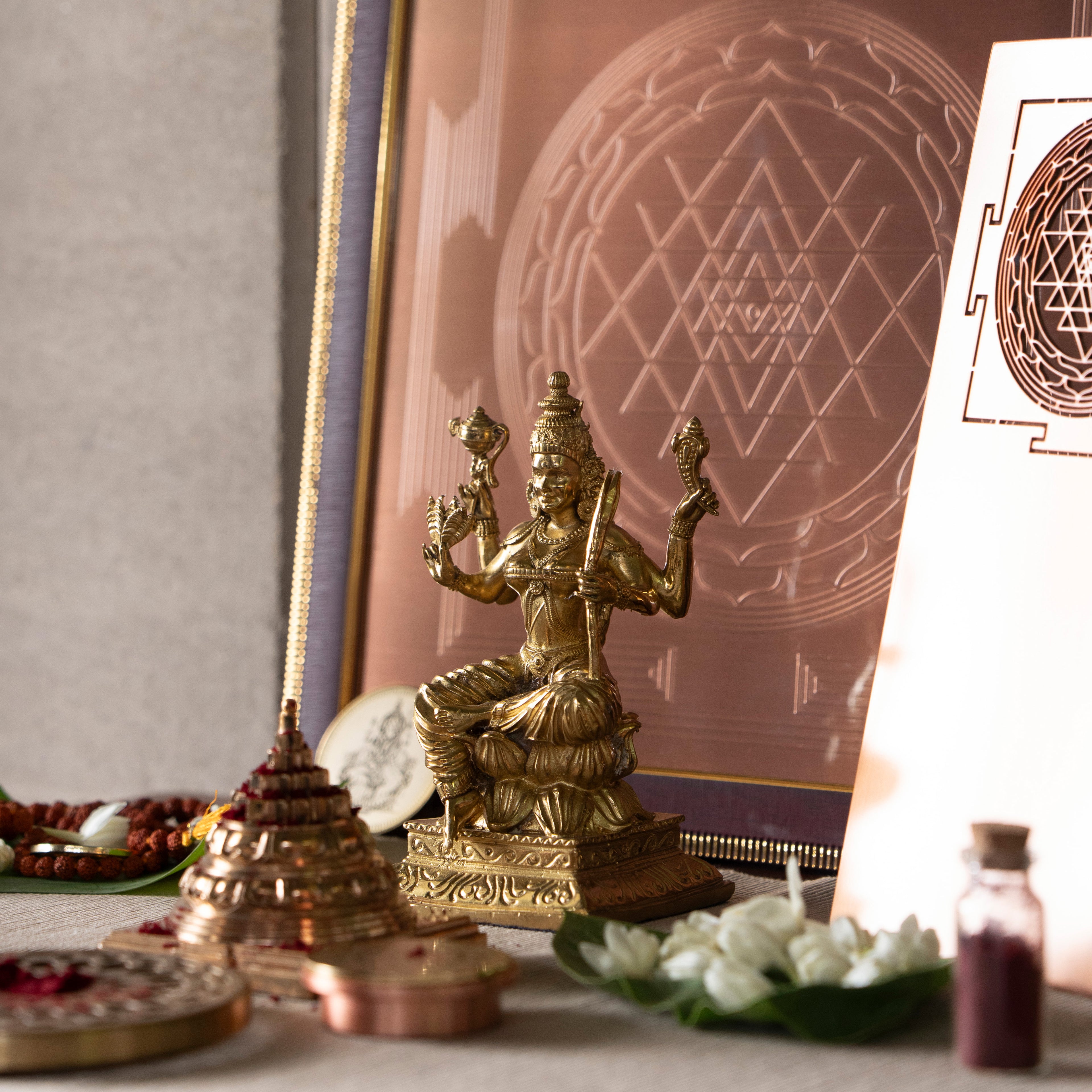 Lalita Tripura Sundari Idol Pure Brass