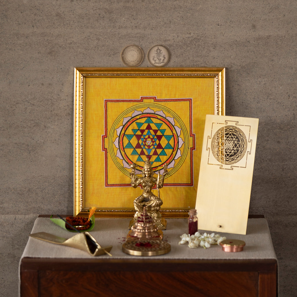 Sri Chakra Yantra Pure Silk