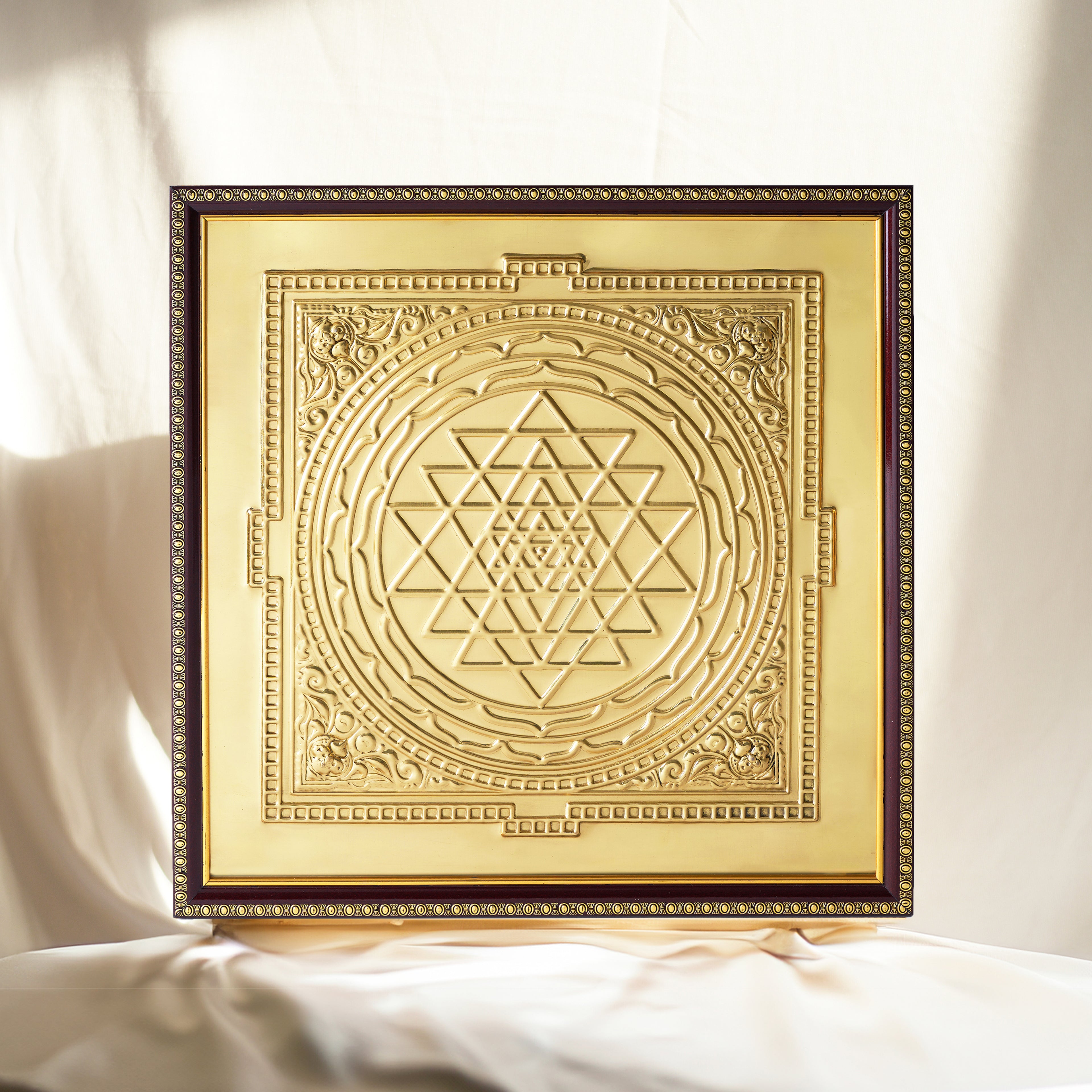 Sri Chakra Yantra Brass Repoussé