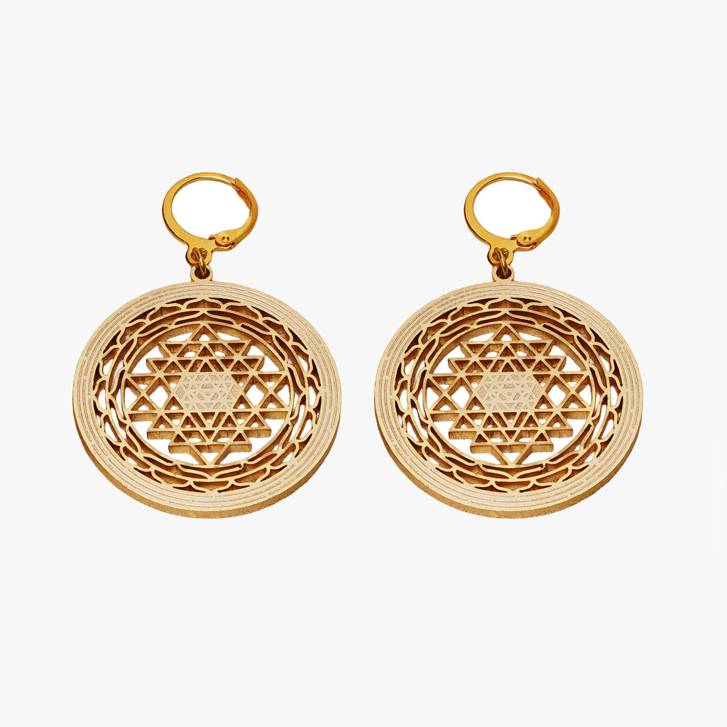 Sri Chakra Yantra Veerya Earrings